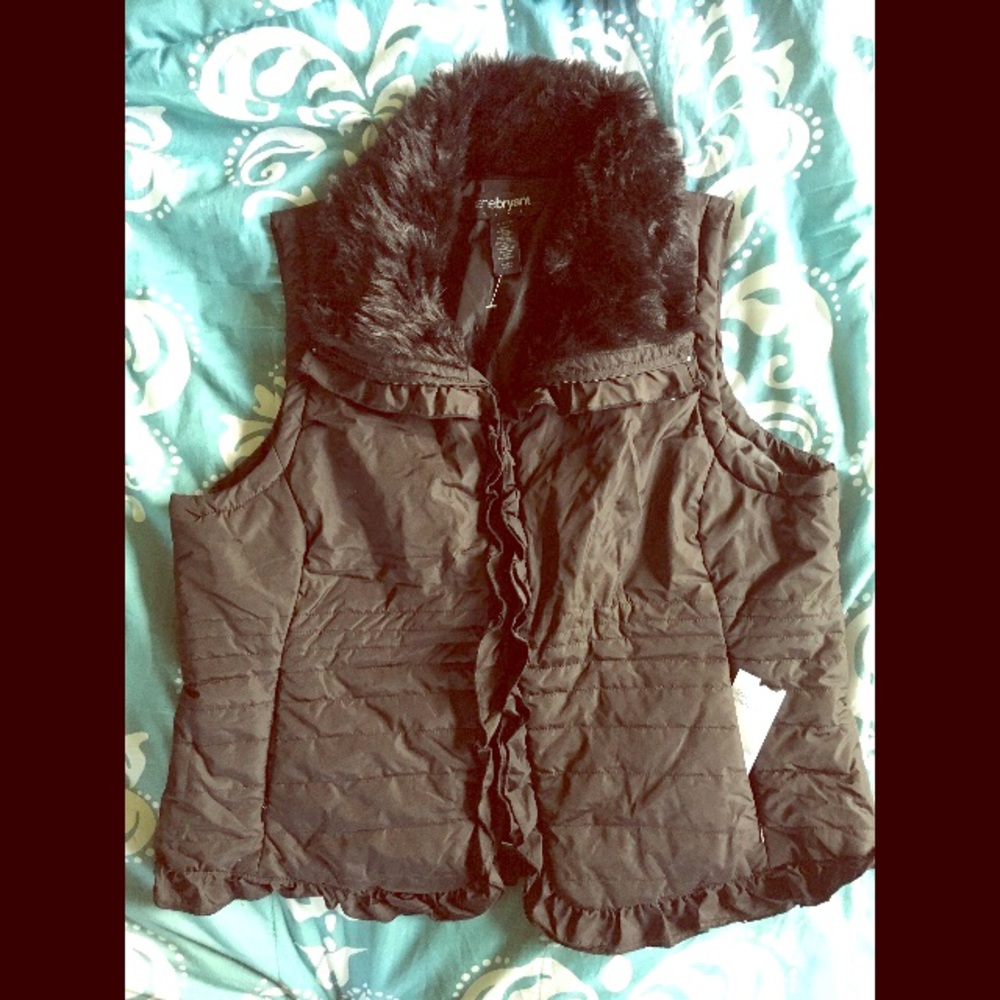Lane Bryant fur collar vest 18-20W